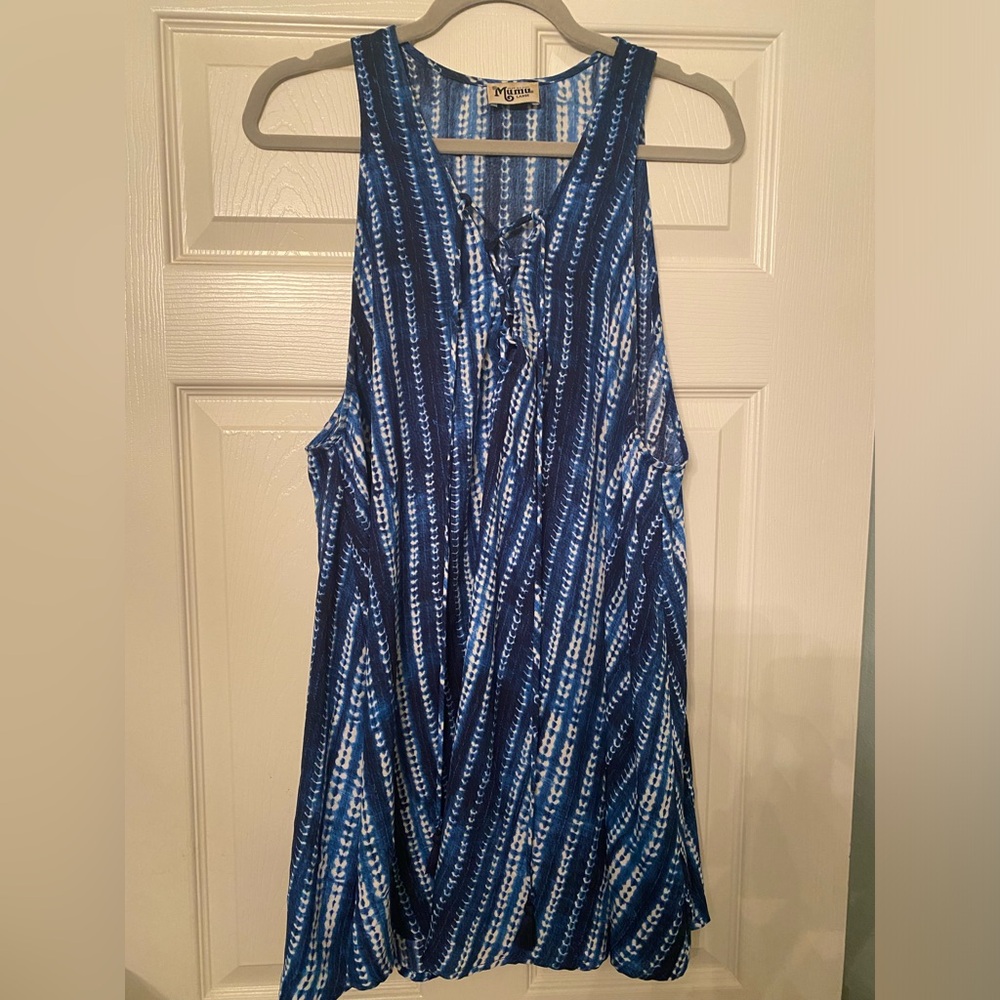 Show Me Your Mumu dress/cover up summery & patriotic